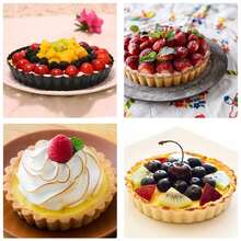 Baking Tart Mold, Detachable Bottom Non-Stick Carbon Steel Tart Pan, Oven Baking Savory Pie/Pie Dish (Multiple Sizes Available) - Multicolor - View 6
