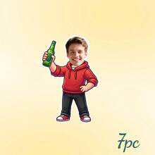7/14/21pcs Custom Photo Beer Banner, Funny Personalized Face Pull Flag With Beer Glass & Bottle,Party Decoration For Boy's Birthday, Bachelor Party - Multicolor - View 9