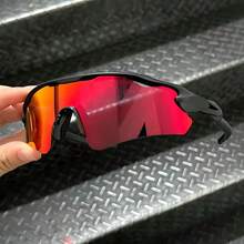 Unisex Sunglasses, Suitable For Use During Sports, With Polarized Lenses. - 黑/紅 - 查看 1