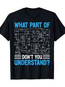 Camiseta humorística para electricistas masculinos con diseño Powerline - Negro - Ver 1