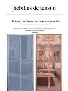 2025¡Esencial para prevenir mosquitos! 1 Set de Cortina de Malla Blanda Magnética para Puertas - ¡Protección Anti - Mosquitos y Moscas Absoluta! Instalación Super Fácil, Diseño Auto - adhesivo, Bordado encriptado - ¡Apto para Todas las Estaciones! - Marrón - Ver 7