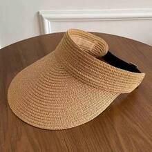 1 pieza Sombrero de sol de paja de rafia, color té - Multicolor - Ver 11