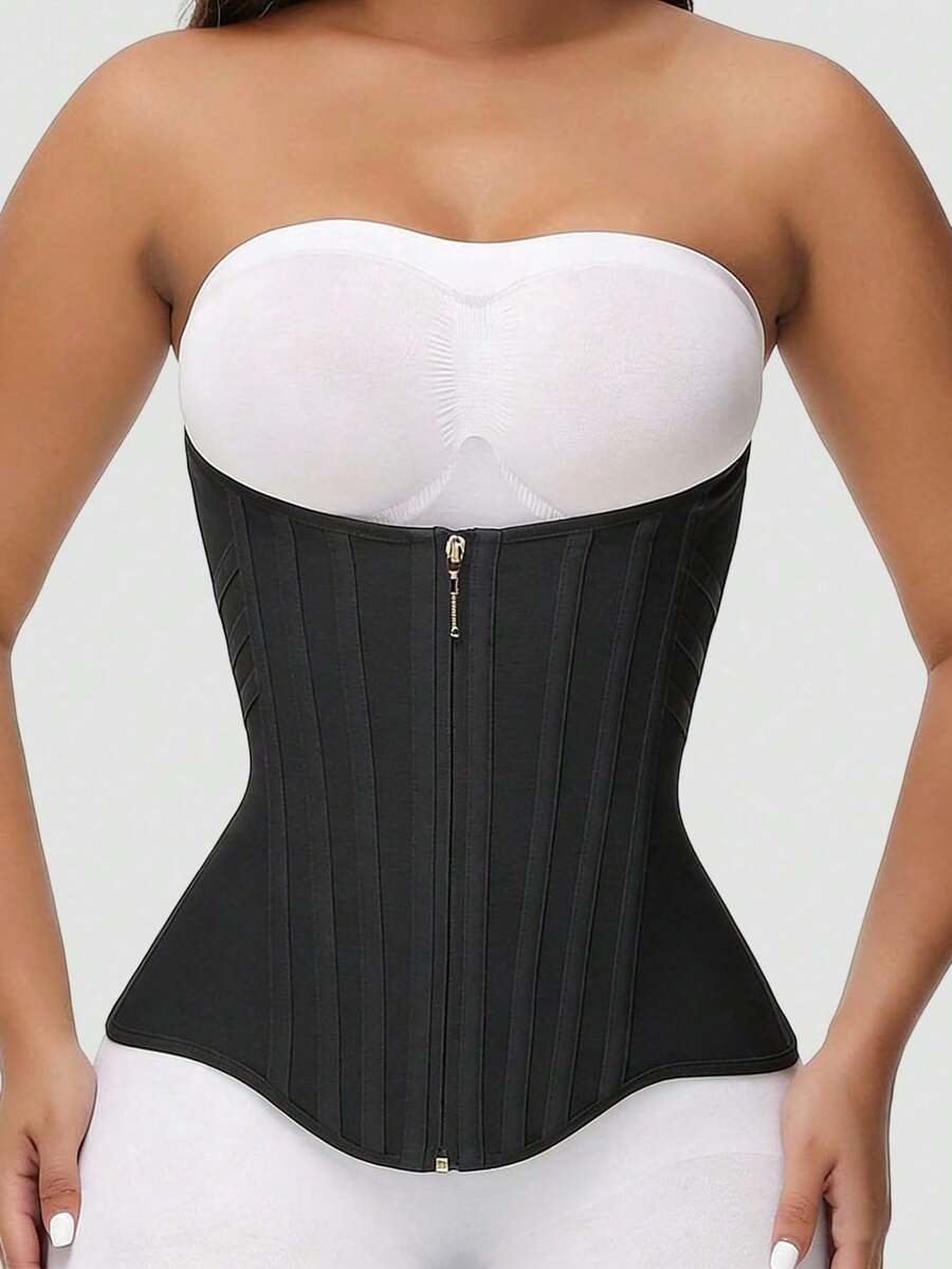 Postpartum Slimming Girdle With Zipper. Abdominal Control, Sports Corset For Women. - Black - View 1