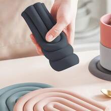 1 pieza Tapete de silicona resistente al calor con arcoíris vibrante - Resistente al calor, antideslizante, se puede usar como protector de escritorio, posavasos, accesorio de cocina - Regalo perfecto para entusiastas de la cocina - Multicolor - Ver 9