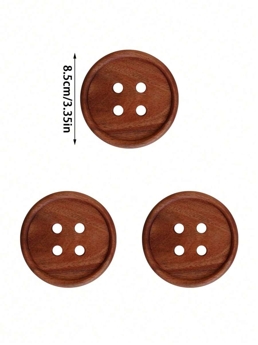 2026 Set Of 6 Colorful Wooden Coasters With Iron Stand, Home Decor Restaurant Cafe Gift For Friends - 3個木製杯墊 - 查看 1