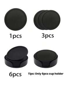 1/3 pièces Dessous de verre antidérapants, résistants à la chaleur, imperméables et faciles à nettoyer en silicone, convenant aux tasses à café, tasses à thé, mugs, verres, verres à vin, verres à whisky, tables à manger, bureaux, bars, hôtels, restaurants - Multicolore - Voir 10