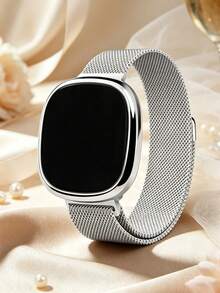 1/7pcs New Magnetic Cube LED Digital Display Wristwatch For Kids, Premium Floral Jewelry Accessory, Suitable For Kids High-End Occasions, Silent - Multicolor - View 10