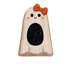 Cute Halloween BOO Wooden Desktop Decor, Polka Dot Ghost & Bat Pumpkin Sign, Spooky Style Multi-Layer Tray Ornament, Autumn Halloween Home Decoration, Suitable For Party Lovers - A - View 6