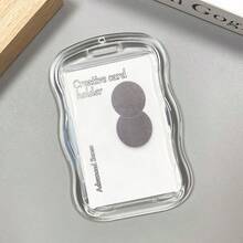 4pcs/1pc Transparent Card Holder Card Student Metro Campus Work ID Card INS Meal Card ID Card Protective Cover (Random Style) - Multicolor - View 6