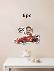 6/12/18pcs Custom Race Car Driver Photo Banner,Personalized Racing Photo Garland, Race Car Driver Banner For Backyard Race Parties - Multicolor - View 20