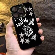 Funda elegante con diseño de dinero y estrellas, compatible con Samsung, Apple, VIVO, OPPO, , ,  y Honor. Fabricada en TPU, ofrece protección contra golpes y caídas. Un regalo ideal para amigos y familiares. - Negro - Ver 3