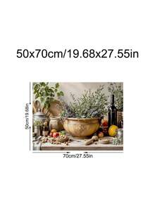 1pc A Taste Of Italy, Rustic Kitchen Still Life With Bread, Olive Oil & Herbs, Ideal Gift,Suitable For Bedroom,Living Room,Kitchen, Restaurant, Wall Arts,Wall Decor,Home Decor,Room Decor,Canvas Wall Art,Posters, Wall Art With Frame, Optional Frame - 1PCS - View 16