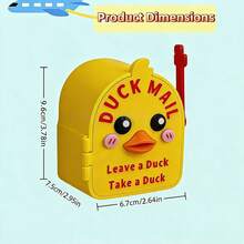 1pc 3D Printed Cruise Duck Mailbox, Front-Opening Plastic Mailbox, Cute Decorative Magnetic Wall-Mounted Mini Mailbox, Suitable For Cruise Ship Cabin Doors, Home Refrigerator, Office Decoration, Gift For Duck Hunting Enthusiasts - Duck - View 11