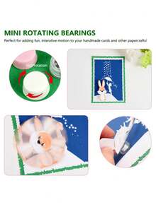 10/30pcs Mini Rotating Bearings - 360° Smooth Rotation Axis, Suitable For Projects, DIY Crafts, Paper Cards, Scrapbooking, Jewelry Making And Nail Art Decoration - Colorful Rotating Bearings, Suitable For Mini Decorations And Paper Cards - Multicolor - View 4