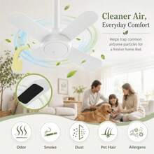 10 Pack Ceiling Fan Blade Air Filters, Washable Reusable Dust Catcher Pads For Fan Blades, Stick-On Fan Filters For Dust, Pet Hair, Pollen Lint, Home Bedroom Office Use 10 Pack - Z-as Pic - View 4