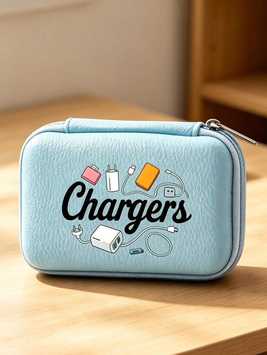 Data Cable Storage Box And Portable EVA Protective Case For CCD Cameras-Perfect For Storing Cameras, Data Cables, And Earphones.,Back To School - Multicolor - View 1
