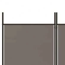 vidaXL Divisorio per ambienti a 6 pezzi, 300x200 cm, poliestere e ferro, antracite, schermo per la privacy pieghevole, divisorio mobile, camera da letto e ufficio, accessorio per la casa - grigio antracite - Visualizzare 5