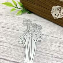 Die Cuts For Card Making, Hanging Bulb Stars Cutting Dies Winter Snowflake Dies Stencils Embossing Template For Scrapbooking DIY Cards Album Crafts Supplies - Silver-white - View 7