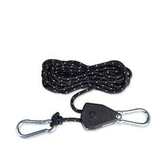 Outdoor Adjustable Reflective Guyline With Pulley, Aluminum Alloy Carabiner Adjustable Tent Guy Rope, Durable Camping Tarp Tension Line - Multicolor - View 9