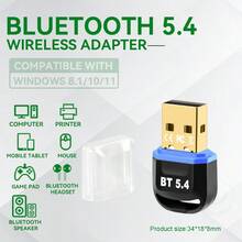 KZ USB蓝牙适配器,蓝牙5.4接收器,兼容Windows 11/10/8.1/8/7电脑,适用于键盘/鼠标的蓝牙发射器/接收器 - 查看 15