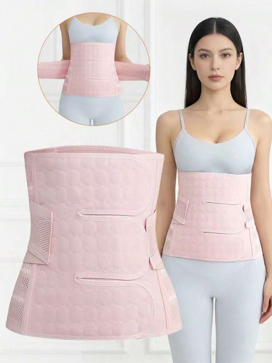 Adjustable Postpartum Support Belt For Cesarean And Natural Childbirth. Abdominal And Waist Support, Recovery. - Pink - View 1