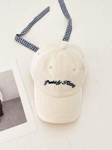 1pc Letter Embroidered Baseball Cap, Bowknot Fashion Versatile Elegant Sun Protection Suitable For Outdoor Travel - Lace - View 9