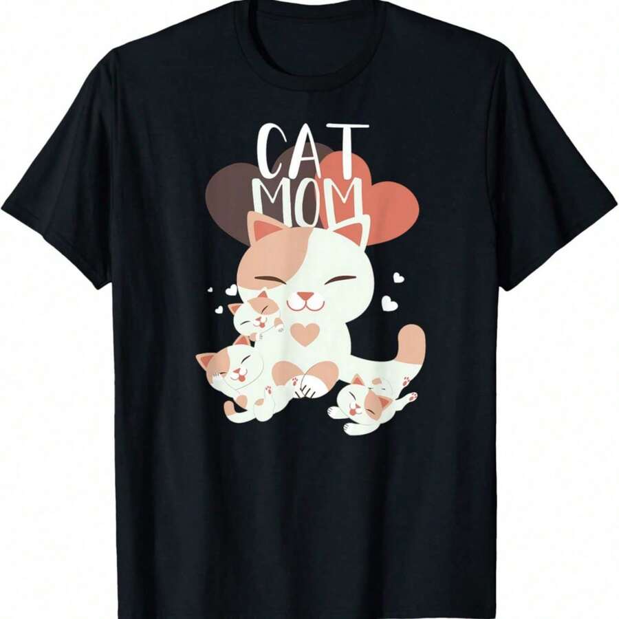 Funny Cat Meme T-Shirt - Black 7 - View 1