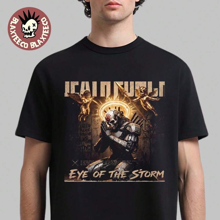 Five Finger Death Punch Eye Of The Storm New Single Art T-Shirt,Casual 100% Cotton Short Sleeve Tee For Men Women Mexican Street Daily  Outfit,Y - Schwarz - Übersicht 1