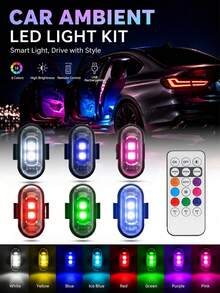 1/2/4/6 Pcs LED Strobe Lights With Remote Control,8 Colors 10 Modes, USB Charging, Led Emergency Warning Lights/Motorcycle Lights/LED Flash Position Wireless Light,For Car/Bike/Drone/Truck/RC Aircraft - Airplane Light - View 9