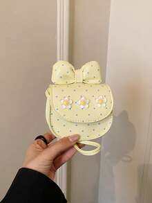 Sweet Polka Dot Bow Mini Bag, 3D Floral Girl Crossbody Bag, Macaron Multi-Color Small Purse - Multicolor - View 14
