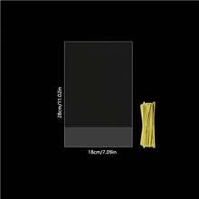 23/53 Transparent Bottom Snap Plastic Gift Bags With Gold Thin Rope, Suitable For Packaging Gifts And Party Prizes, Birthday, Wedding, Party And More - View 9