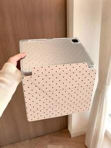 Polka Dot transparente Rückseite Mehrwinkel faltbare Schutzhülle, stoßfeste Tablet Schutzhülle, mit Stiftschlitz, leichter Alltagsstil - Verschiedenfarbig - Übersicht 5