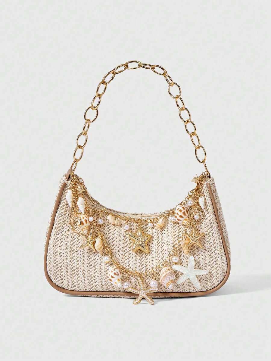 Bolso de Mujer Versátil de Moda de Verano, Bolso de Hombro y Bandolera Multiusos para Viajes Diarios - Multicolor F - Ver 1