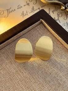 8pcs/Set Minimalist Elegant Exquisite Fashion Niche Versatile Geometric Gold Multi- Earrings Studs Jewelry Set Suitable For Women Daily Holiday Commute Vacation Wear - Multicolor - View 9