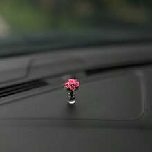 Mini Flower Car Air Freshener Glass Vase Car Aromatherapy Ornament - Multicolor - View 16