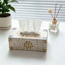 1 pieza Caja de pañuelos de concha natural - Caja de almacenamiento de pañuelos elegante, soporte de pañuelos de lujo de alta gama, adecuado para baño, sala de estar, dormitorio, se puede usar como decoración del hogar, caja de pañuelos de escritorio de la mesa de comedor de la sala de estar, regalo perfecto para Acción de Gracias, Día de San Valentín, decoración del hogar - Ver 10