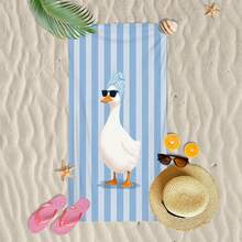 1pc Super Soft Funny Duck Pattern Beach Towel For Beach & Pool Party - Vacation Beach Accessory Beach Blanket Pool Towel - Style9 - View 7