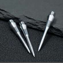 HUANQU 3入組 TC4鈦合金飛鏢尖頭，35mm通用尺寸，4色黑/銀/金/彩色，耐磨防變形高精度飛鏢替換零件，適用居家訓練、俱樂部比賽，完美節日禮物 - 彩色 - 查看 12