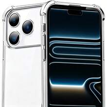 極簡加厚防摔透明手機殼，四角防震保護，適用於 Apple 17/17Air/17pro/17promax/16promax/16/16pro/16plus/16E/15/15plus/15pro/15promax/11/12/13/14promax/Xs/Xr/11pro/11promax/12pro/12promax/13pro/13promax/7plus/14pro/14promax/14plus/7plus/8plus/8/Se2/13mini/12mini 軟殼 - 透明4 - 查看 7