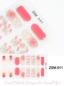 SSemi Semi-Cured Gel Nail Stickers, Jelly Beige, 16pcs Gel Nail Stickers, No UV Light Needed, Salon Quality, Long-Lasting - Multicolor - View 2
