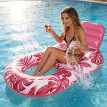 Inflatable Pool Float Adult Size - Pool Float Lounge Chair Floating Raft Floating Chair Water Float Suitable For Swimming Pool Lake Leisure Floating - A - 查看 4
