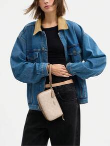 Coach Nolita 19 Shouder Bag for Women,Leather Wristlet Bag Casual Clutch Handbag Purse with Zipper Closure for Daily Shopping Use - Sand Tan - 查看 3