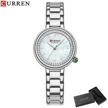 Jam Tangan Wanita CURREN, Jam Tangan Wanita Modis, Elegan, Dial Quartz, Tahan Air, Gelang Bercahaya dengan Rhinestone dan Tali Stainless Steel - MultiWarna - View 13