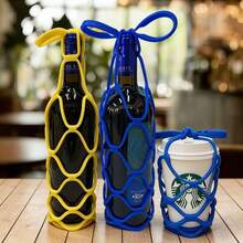 可折疊啤酒瓶攜帶器，附手柄啤酒瓶收集器，矽膠便攜式附手柄酒架，適用於葡萄酒瓶/香檳瓶，易於攜運，省空間葡萄酒杯收納架，適合廚房/酒吧/餐廳/派對配件 - 彩色 - 查看 5