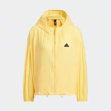 Adidas Women's Sports Hooded Jacket Windproof Outdoor Coat - Yellow - View 5