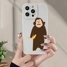 Funda para teléfono con diseño creativo de mono y plátano, la más vendida, adecuada para iPhone 161514131211XSXRX78 PlusProMaxMini - Diseño creativo unisex, ideal como regalo para amigos, familiares o novios. - (Un color) 1 unidad por paquete - Ver 1
