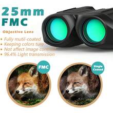 1pc Portable 12x25 HD High Power Illuminated Large View Binoculars For Hunting Outdoor Hiking Walking Camping Bird Watching Concert Sports Competition - Black - 1 Piece - View 7