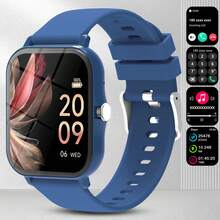 Reloj inteligente 2026 nuevo de 1.83 pulgadas con pantalla grande para hombres y mujeres, doble correa, correas de colores, notificación de mensajes, respuesta de llamadas, control de música conveniente, modo deportivo, compatible con sistemas iOS y Android, regalo perfecto - Multicolor 1 - Ver 15