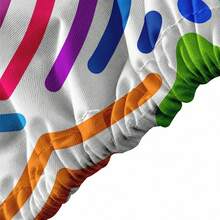 1pc Fan Dust Cover, Colorful Graffiti Printed Polyester Fan Protective Cover, All-Season Dust Cover, Compatible With Floor-Standing & Wall-Mounted Industrial/Commercial/Residential Fans, Dustproof, Debrisproof, Easy Installation, Easy To Carry - Full Coverage - View 5