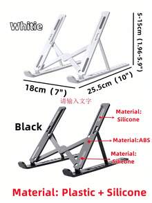 1pc Laptop Stand, Ergonomic Portable, Plastic Phone Holder, 10 Adjustable Angles, Suitable For 12-18 Inch Laptops, Ideal For Office, Study, Bedroom And Travel - A - View 9